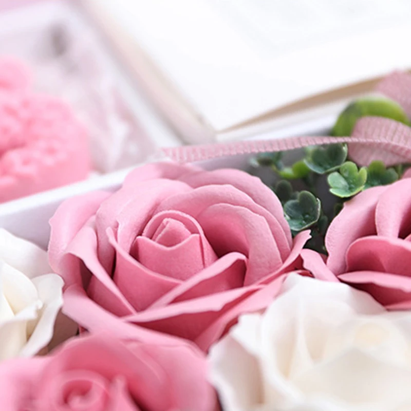 Мыло с горячим ароматом, искусственная Роза, для купания, ангел, роза, Подарочная коробка, свадьба, день рождения, подружка, романтические ароматные лепестки, цветы