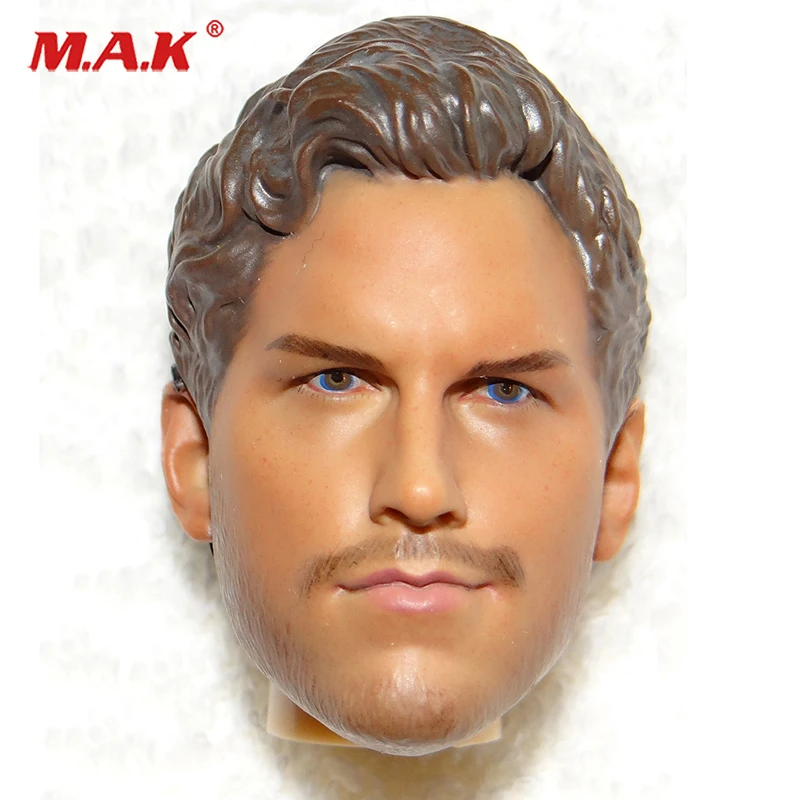

1:6 Scale Male Head Carving Star Lord Peter Quayle Head Sculpt with Earphone Model For 12 inches HT Body Action Figure