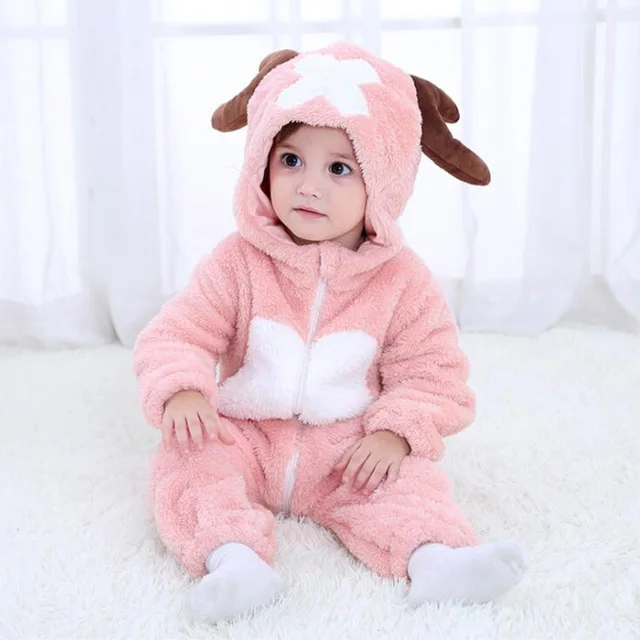 ベビーパジャマ トニーチョッパー 着ぐるみパジャマ 新生児服 かわいいワンピーススーツ フード付きパジャマ 冬のつなぎ服 Aliexpress