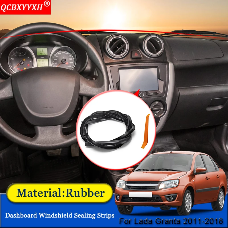 

QCBXYYXH Car-styling Rubber Anti-Noise Soundproof Dustproof Car Dashboard Windshield Sealing Strips For Lada Granta 2011-2018