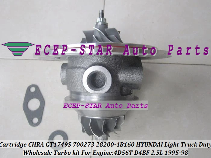 Turbo Cartridge CHRA Core GT1749S 700273 700273-5002S 28200-4B160 For HYUNDAI H100 H200 Light Truck Duty 95-98 4D56T D4BF 2.5L (3)