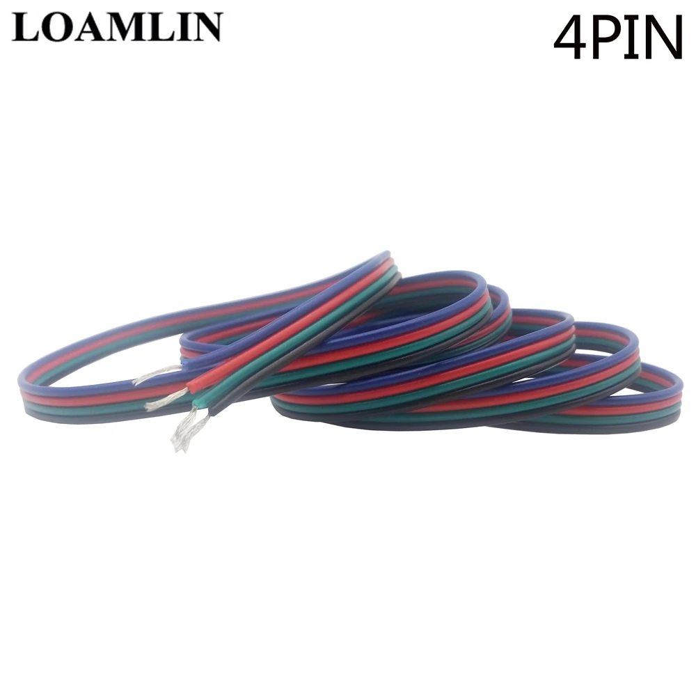 Led Strip 22AWG 4Pin Cable Wire,5m/10m/20m/50m/100m Extension Cable
