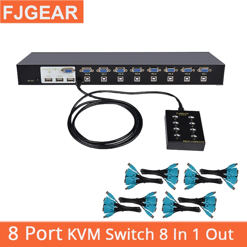 Aliexpress.com : Buy FJGEAR 8 Port KVM Switch Manual Key