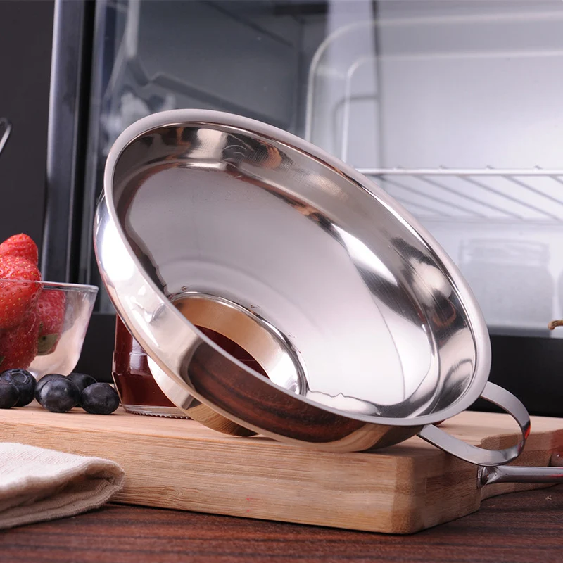 

Wide Mouth Funnel,Stainless Steel Canning Funnel with Large Diameter and Handle for Packaging Food Pickles Fruit Jam Sausages