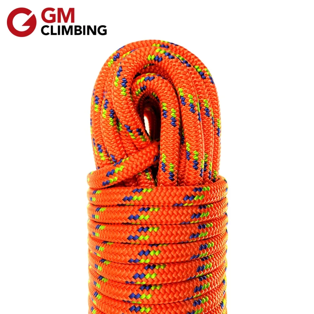 23kN веревка для скалолазания 10 мм двойная оплетка вспомогательный шнур 20 футов для скалолазания альпинизма