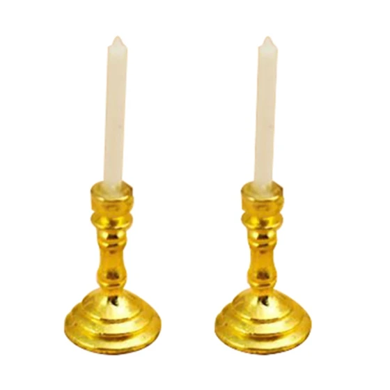 NHBR-1 пара свечей держит 1:12 кукольный домик миниатюрная люстра белые свечи