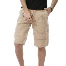 Мужские шорты Карго, повседневные, с карманами, для работы, одноцветные, новинка, модные мужские шорты, летние, короткие штаны для мужчин, d90610