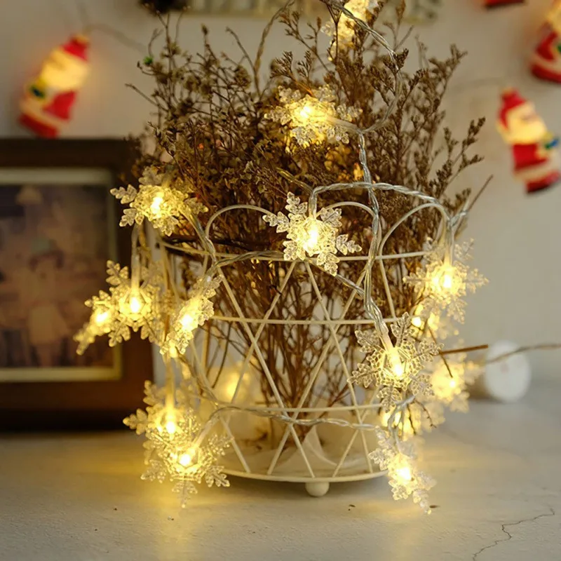 

2M Snowflake Fairy LED String Lights Christmas Party Decor Lamps