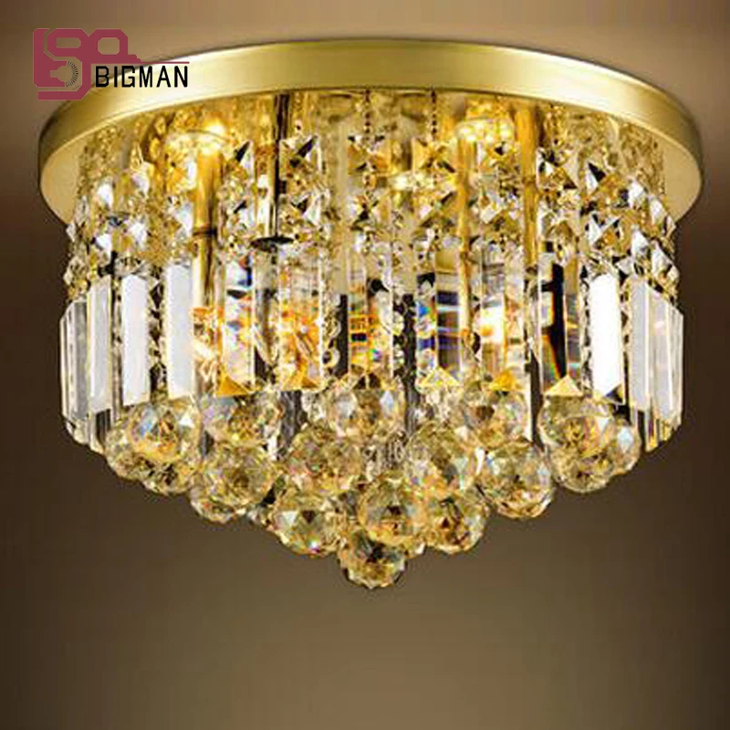 modern crystal ceiling lamp LED ceiling light gold chrome replaceable