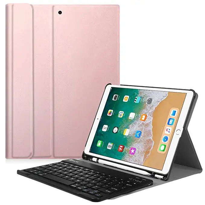 Испанская клавиатура чехол для iPad 6th 9,7 с чехлом bluetooth-клавиатура W Карандаш крышка-держатель для iPad Air 1/2 Pro 9,7 чехол