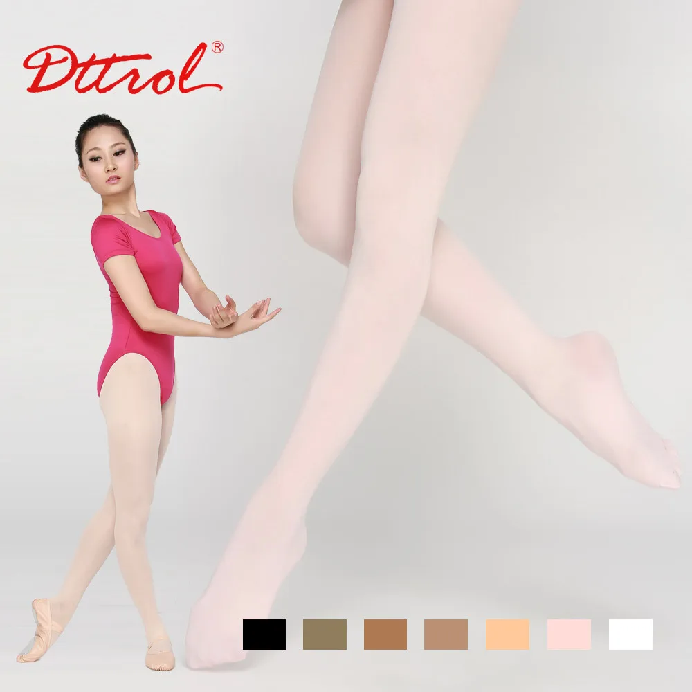 DttrolAdultFooteddanceballettightswithwaistbandandgusset