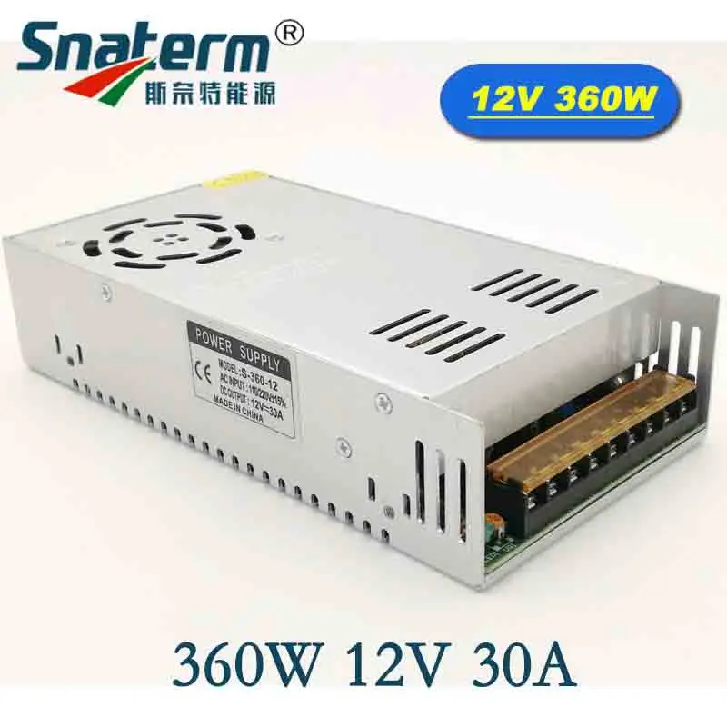 

DC12V Lighting Transformers LED Driver Power Adapter 30A for LED Strip Light Switch Power Supply 360W