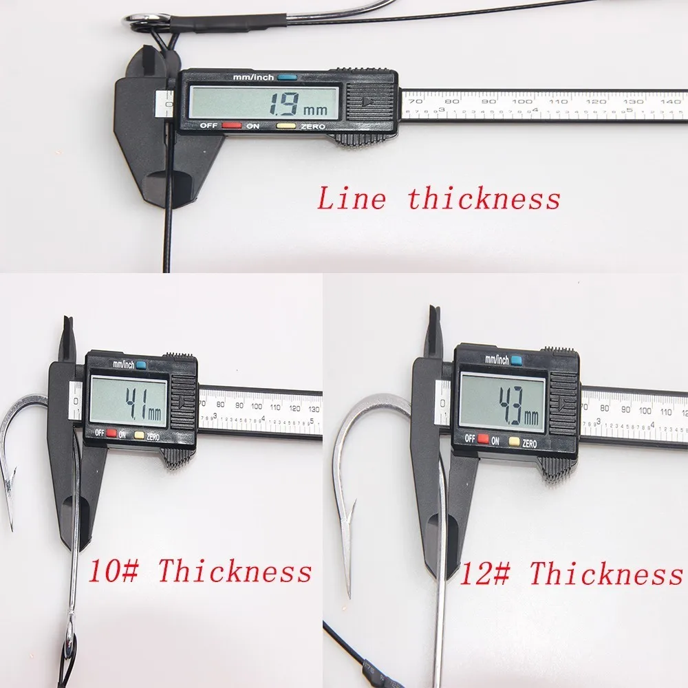 Гиена 400 фунтов, Крючки из нержавеющей стали с нейлоновой линией 1,5 м, рыболовные крючки для океанских лодок, акульи, рыболовные крючки для больших игр