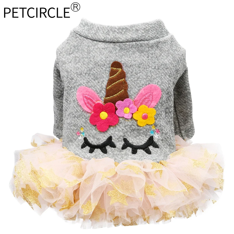 Платье для собак PETCIRCLE одежда маленьких свадебное платье с единорогом юбка щенка
