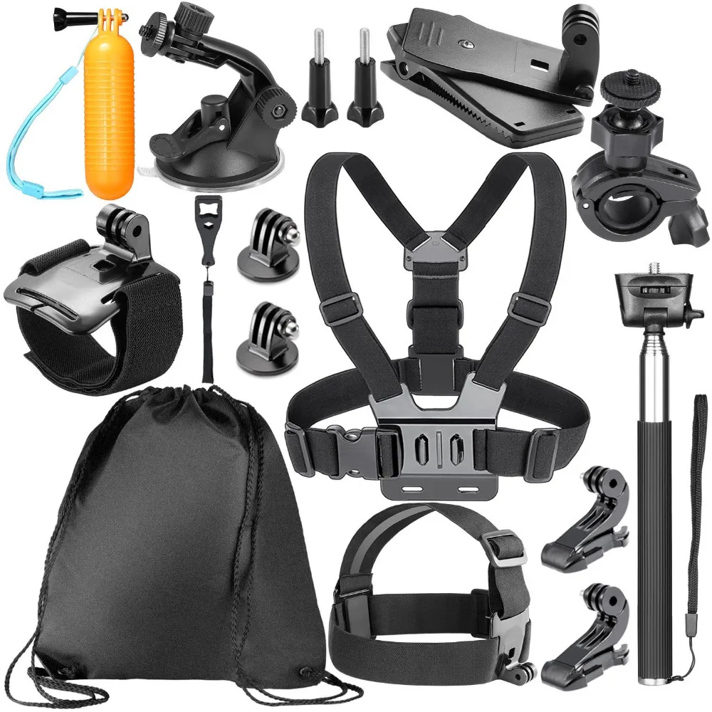 Neewer комплект аксессуаров для экшн камеры 14 в 1 GoPro Hero5/Hero 2 3 + 4 5 6 SJ4000 5000 6000 Sony Sports DV|kit