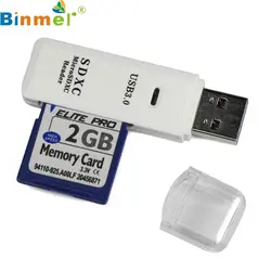 Одежда высшего качества Новый мини Супер Скорость 5 Гбит USB 3.0 Micro SDXC SD Card Reader адаптер Белый Карты памяти читателей поставки n03