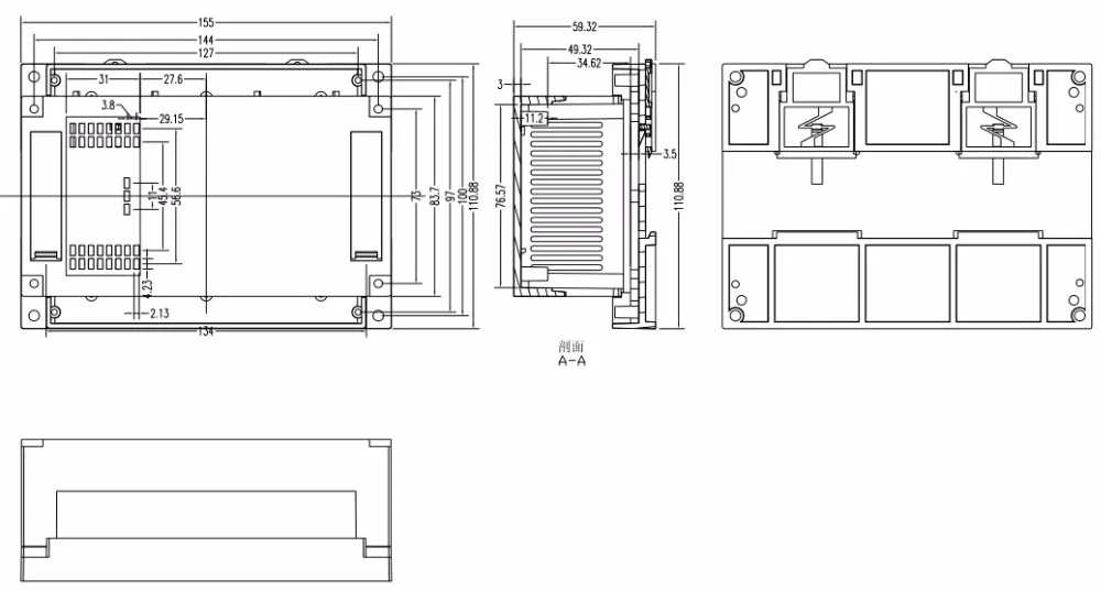 szomk plastic box for electronics project din rail enclosure with connectors terminal blocks electrical plastic outlet boxes control enclosure junction housing (11)