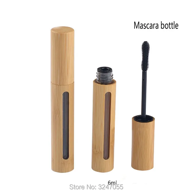 Тушь для ресниц ручной работы из натурального бамбука, 6 мл, профессиональная косметическая упаковочная бутылка для сливок, Высококачественная бамбуковая тушь для ресниц
