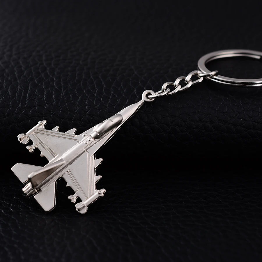 10PCS Creative Casual F22 Aircraft Key Chain Ring Holder Charm Metal