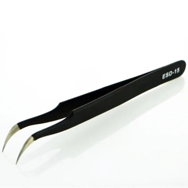 NEW 1PCS ESD 15 acid tweezers high elastic stainless steel