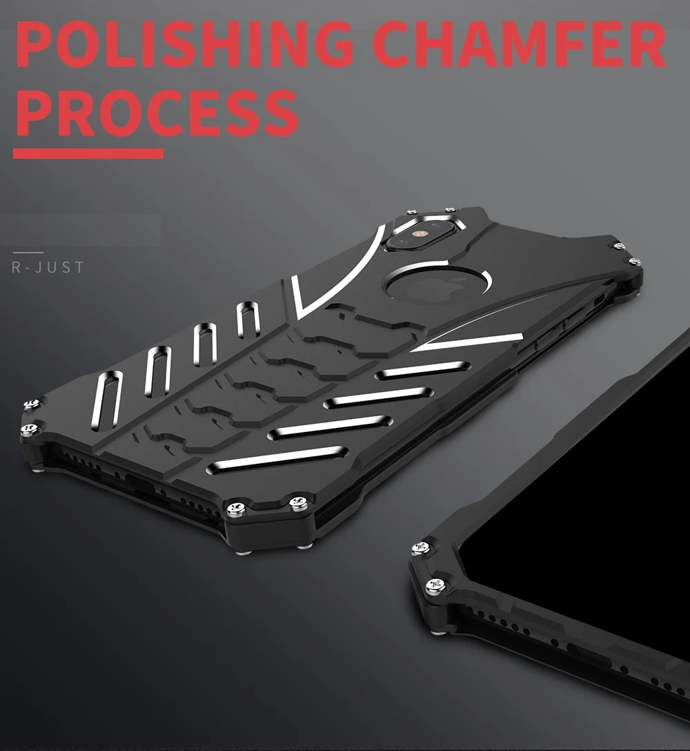 Case do Telefone para Apple Liga de Alumínio Capa para Iphone R-apenas Iphone Capa Armadura Metal Capinhas Coque xs Max xr Cases x 10 5 metal capinhas coque capa para iphone xs max xr 10 casos