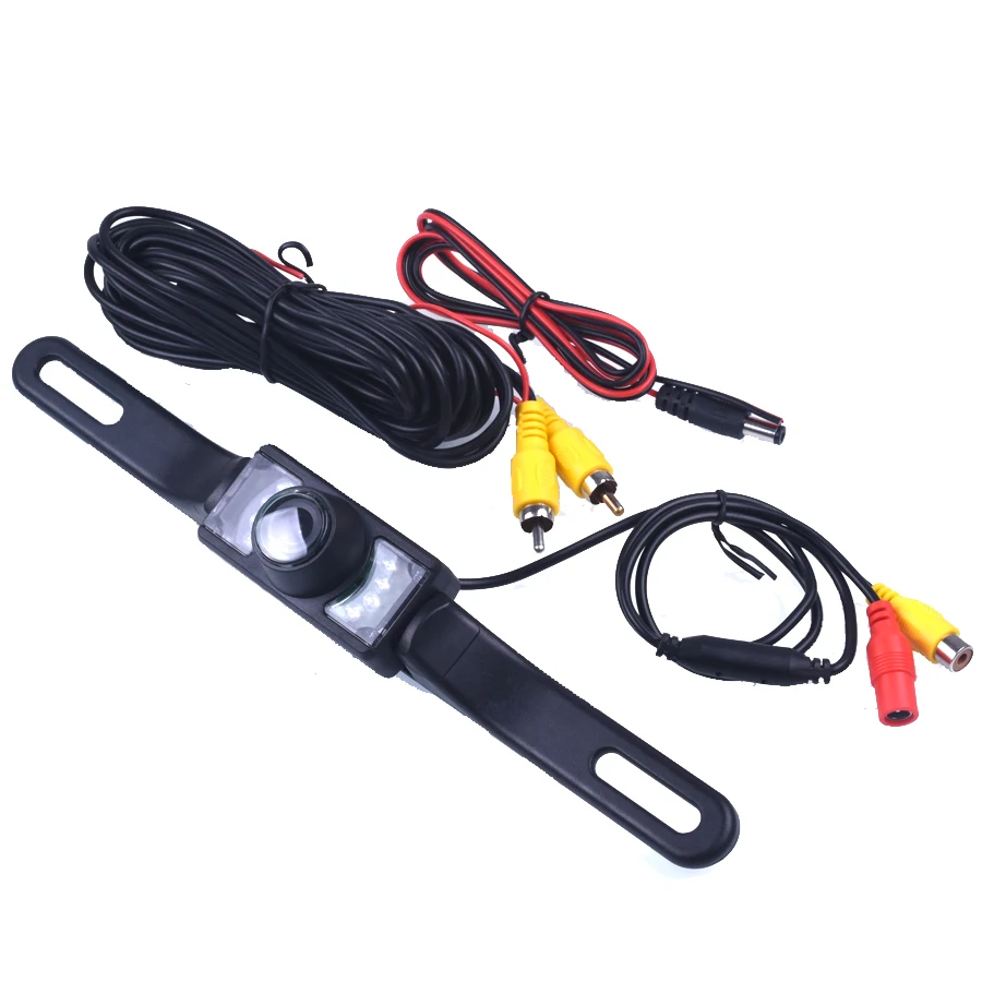 

Waterproof Car License Plate Frame Rear View Camera 648P HD Vehicle Back Front Side View 140 Color 7 Infrared LED Night Vision