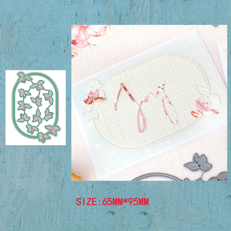 

LLove CCraft Frame with blossoms Metal Cutting Dies for DIY Scrapbooking Album Paper Cards Decorative Crafts Embossing Die Cut