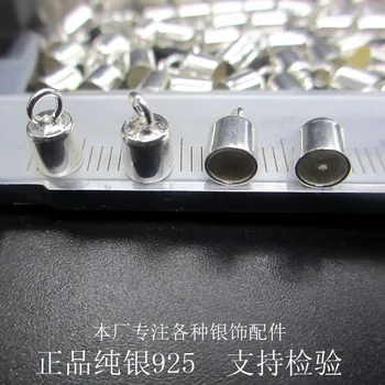 

925 Silver Cord End Caps for Leather Cord 4mm DIY Jewelry Finding Y0140