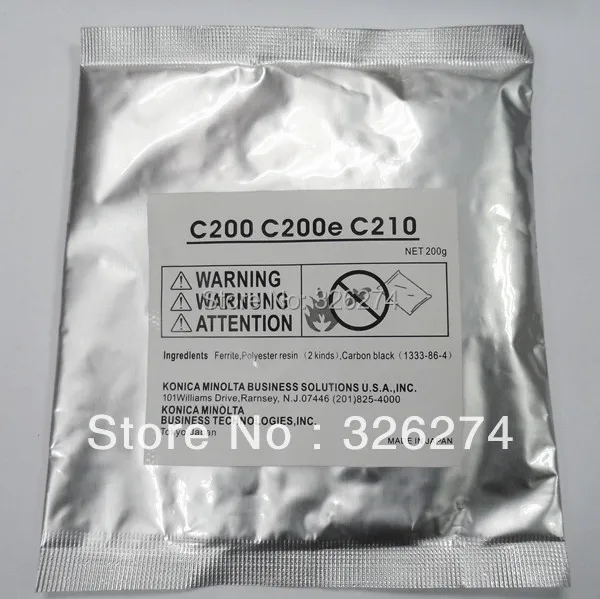 

Compatible color copier consumables developer for Konica Minolta Bizhub C200 C210 C203 C253 C353  ( K,Y,M,C) 4 packs/set  200g