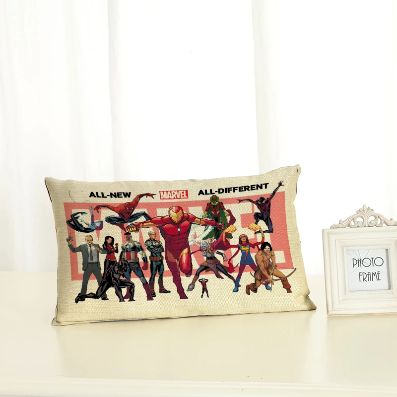 Персонализированная одежда «Супергерои» накидки на подушки, мода творчество украшения дома 30x50 декоративные бежевые льняные наволочки