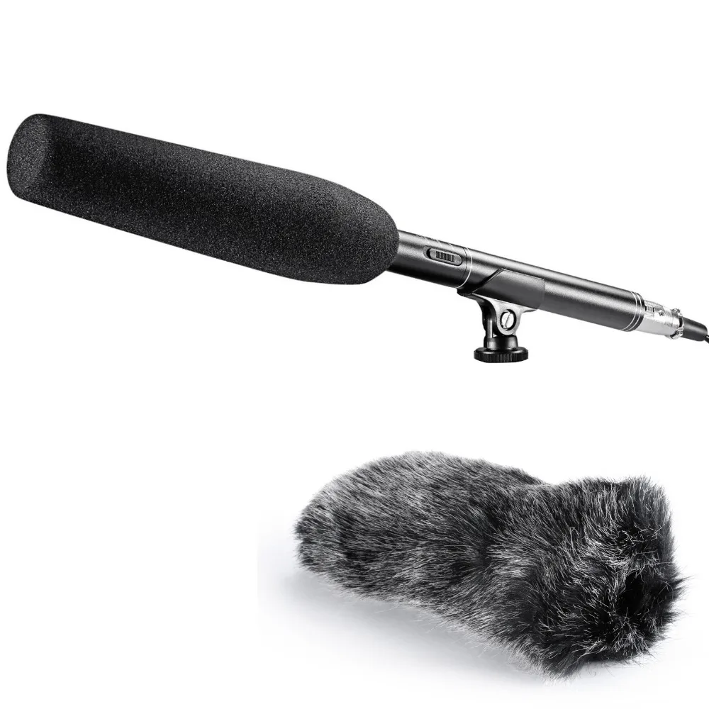 

Neewer Uni-Directional Mono Shotgun Condenser Microphone 10.47 inches/26.6 cm with Mic Holders+Anti-Wind Foam Cap+XLR Cable