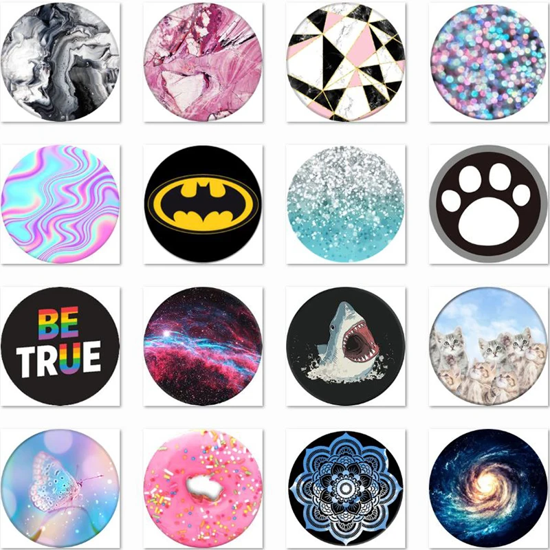 

Popsoket Marble Style Mobile Phone Holder Recyclable 3MM Popsocet Round Expanding Stand and Grip Pocket Socket попсокет