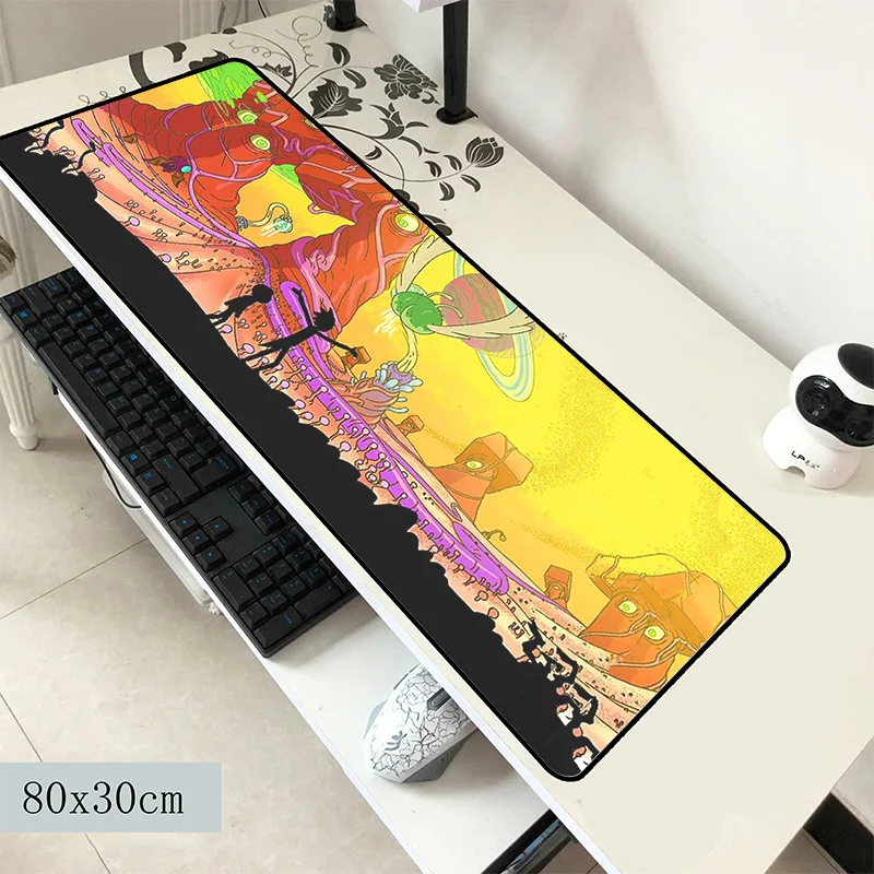 

rick and morty pad mouse High quality computer gamer mouse pad 800x300x3mm padmouse 3d mousepad ergonomic gadget office mats