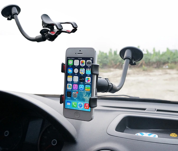 Universal Double Clip Car Holder Windshield Windscreen Suction Cup