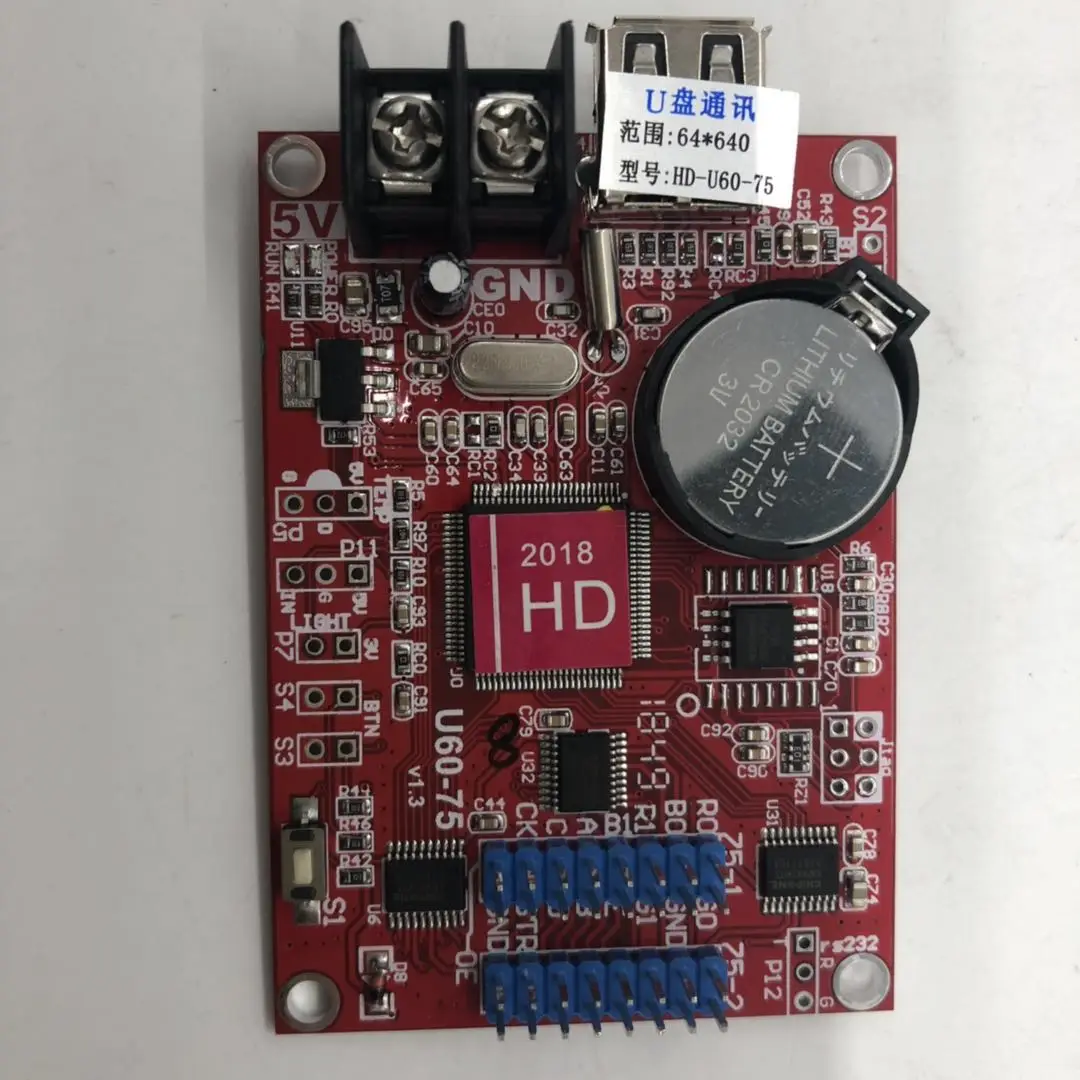 HD U60 75 p10 led экран дисплей Контроллер одноцветная карта управления с интерфейсом