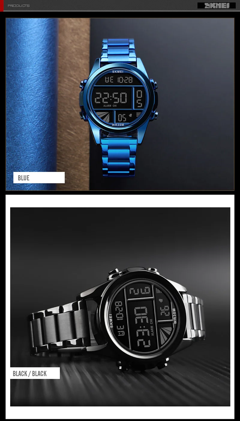 Для мужчин часы Топ Элитный бренд полный сталь мужской часы Человек Военная Униформа цифровой наручные часы для мужчин s