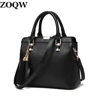

2018 New Arrival Fasion PU Tassel Women Handbags Feminino OL Work Casual Street Shoulder Bag Litchi Elegant Lady Bags WUJ0270