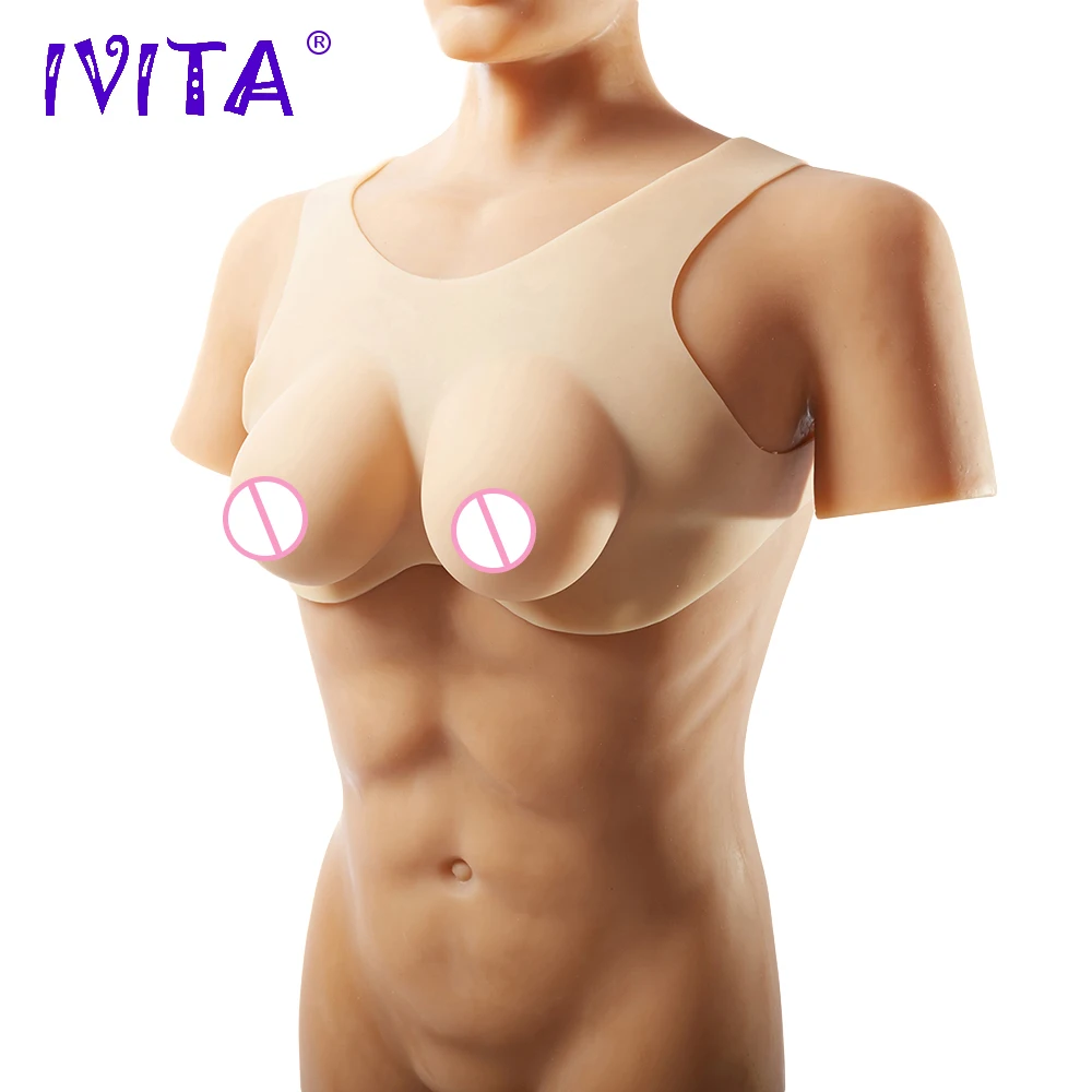 Реалистичная силиконовая грудь IVITA 1200 г поддельные груди для трансвеститов