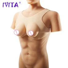 IVITA 1200g Realistic Silicone Breast Forms Fake Boobs False Breasts For Crossdresser Transgender Shemale  Drag-Queen Enhancer