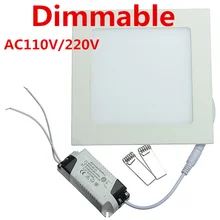 Сверхтонкий светодиодный потолочный светильник с регулируемой яркостью 25 Вт/тонкий квадратный панельный светильник