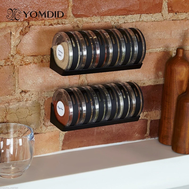 

6pcs Creative Transparent Seasoning Cans 6 in 1 Kitchen Spice Mill Storage Condiment Bottles Pepper Shakers Box BPA Free