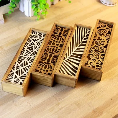 

Multifunctional hollow out receive case Wooden storage boxes 19.2*5.5*4cm free shipping
