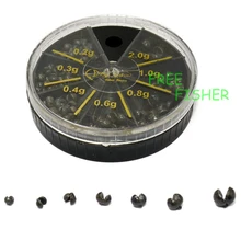 0,2-2 г Круглый свинец Сплит грузила рыболовные бобы грузило Pesca Открытый чистый свинец рыболовные снасти