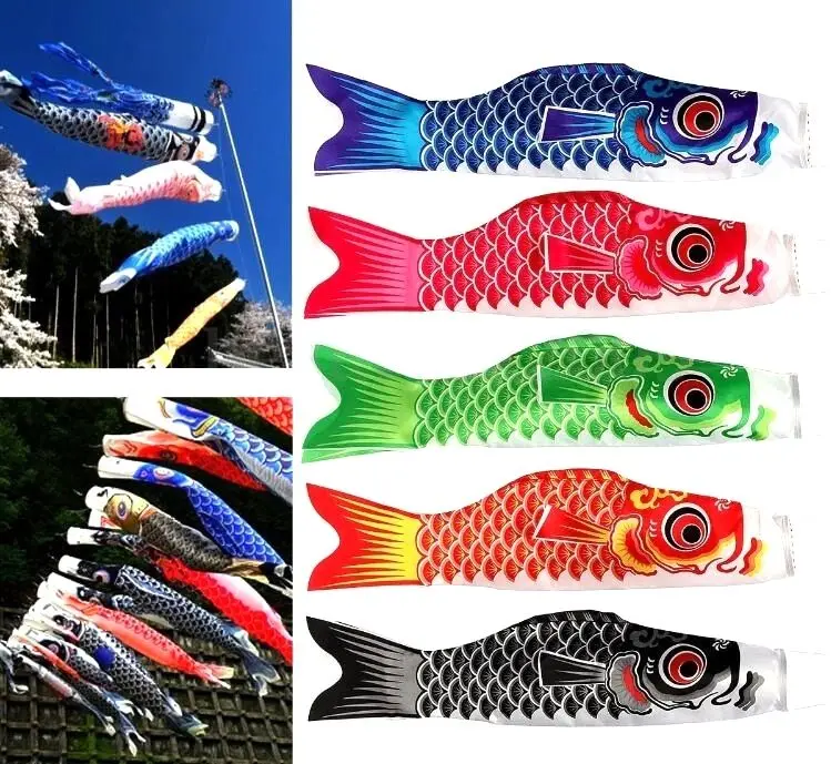 

X1 Random Japanese Koinobori Carp Wind Sock Anime Fish Flag Windsock Koi Gift