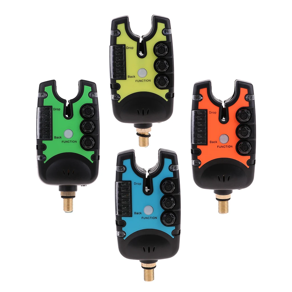Newest Fishing Bite Alarm LEDs Carp Fishing Fish Indicator Water Resistant Adjustable Tone Volume Sound Alert for Fishing Rod
