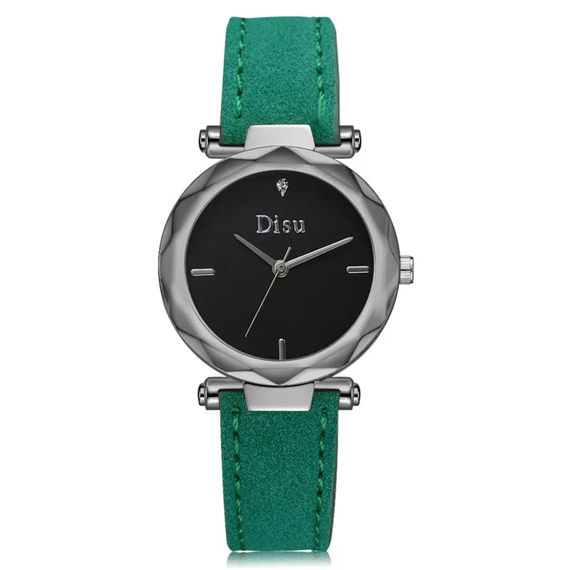 DISU Модные женские Ретро дизайнерские кожаные кварцевые наручные часы горячая Распродажа лучший бренд класса люкс Reloj Mujer Relogio Feminino# B