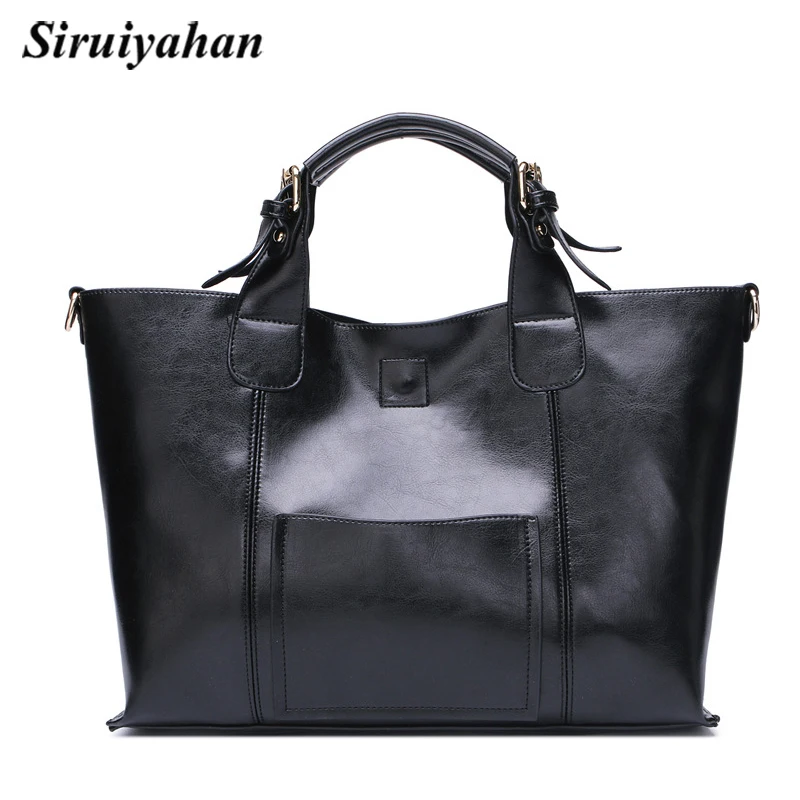 

Siruiyahan Shoulder Bag Women Leather Handbags Women Famous Brands Genuine Leather Bag Female Solid Thread Soft Bolsa Feminina