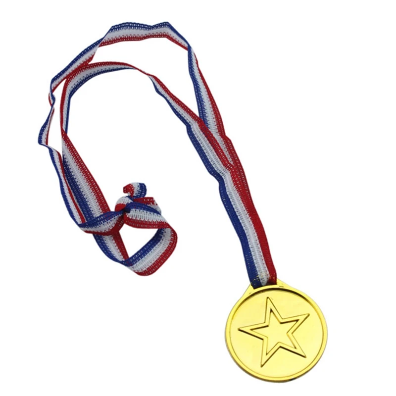

1pcs Plastic Children Gold Winners Medals Kids Game Sports Prize Awards Toys Party Favor Gifts To Encourage Child Free Shipping