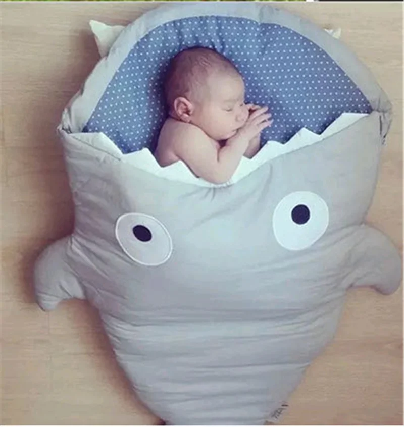 Спальный мешок для малышей, детское одеяло с защитой от ударов, морская звезда, Акула, зимняя детская кроватка для новорожденных, Пеленальное Одеяло, постельное белье с героями мультфильмов