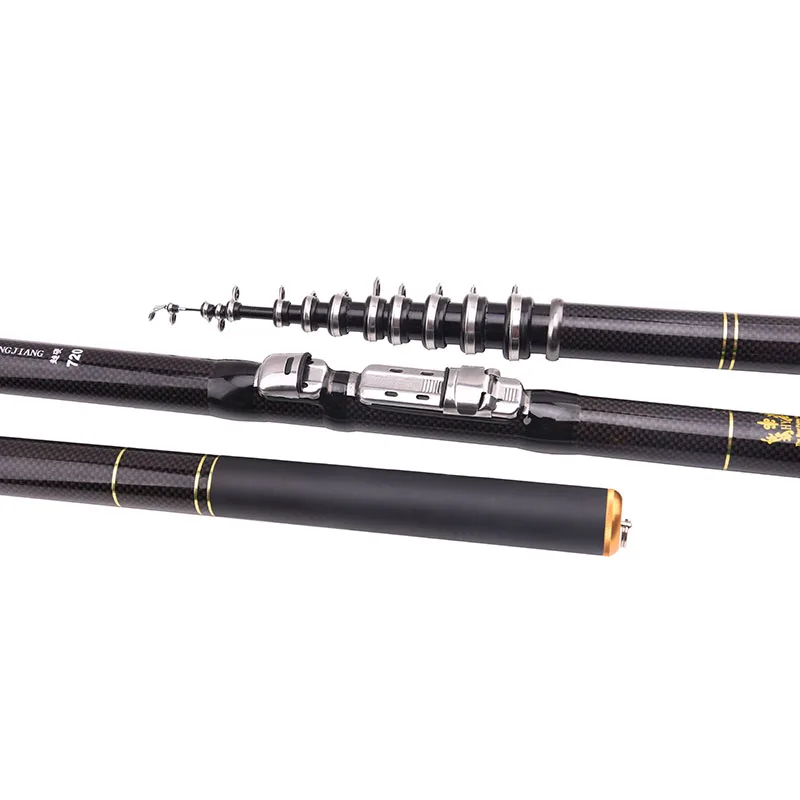 

Angler Expert 7.2m Sea Fishing Rod Spinning Pole Hand Fishing Tackle Carbon Fiber Telescopic Rock Fishing Rod Throw rod